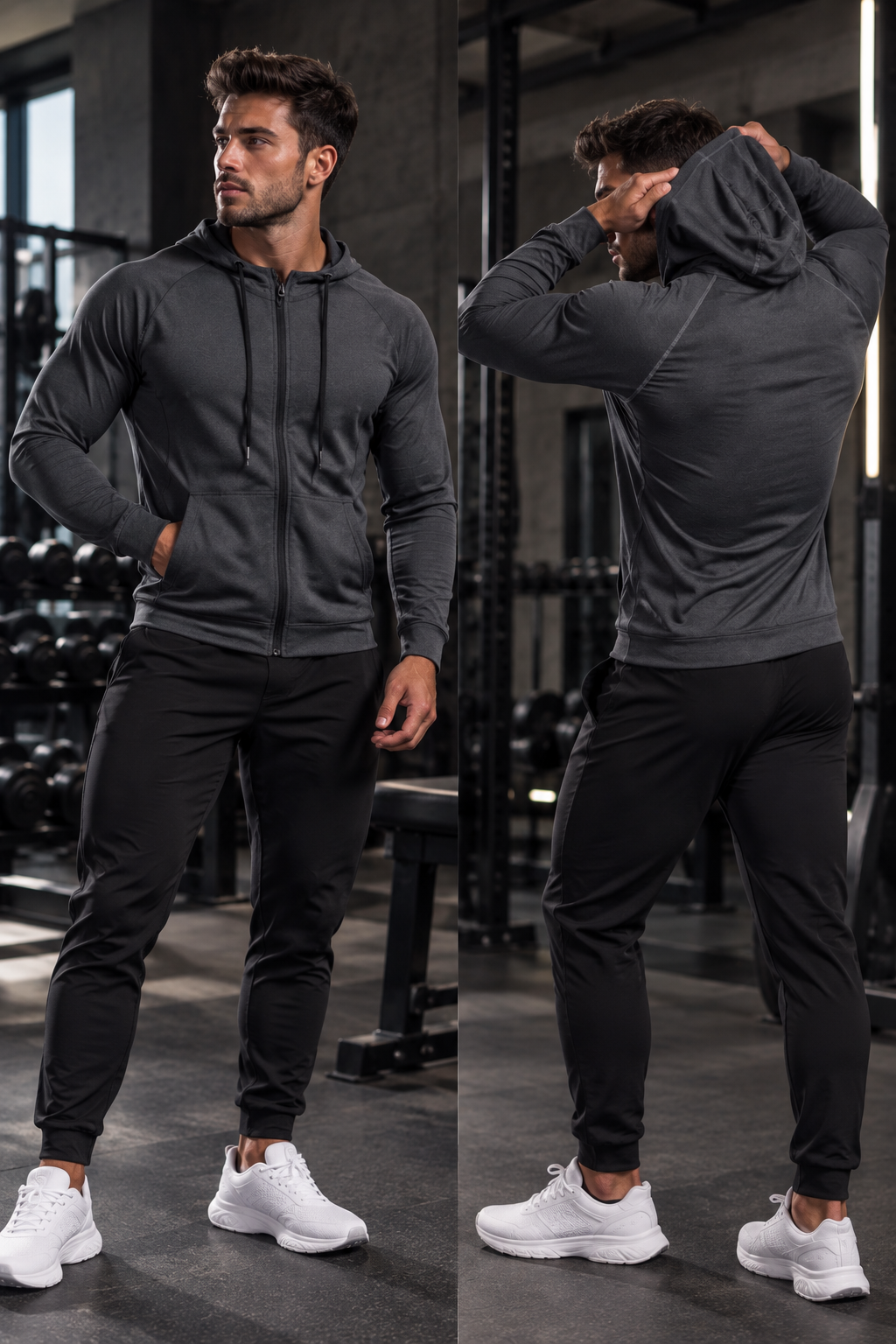 Heren Sportvest met Capuchon