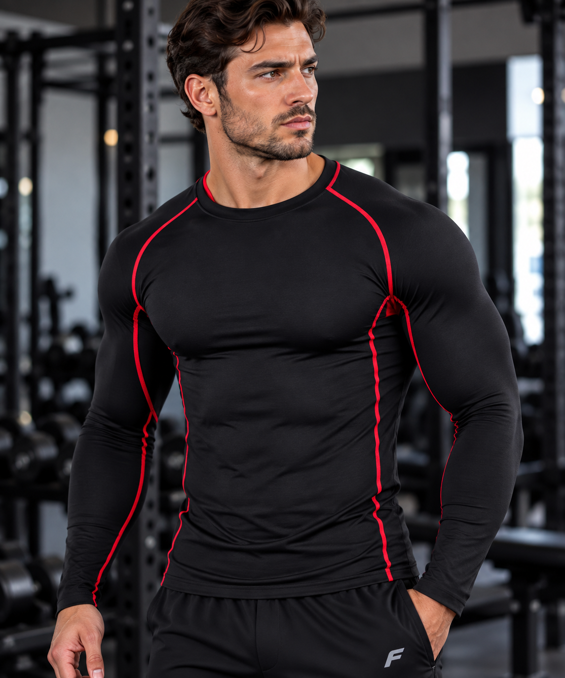 Heren Thermische Compressieshirt met Lange Mouwen