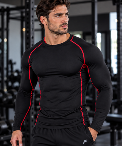 Heren Thermische Compressieshirt met Lange Mouwen