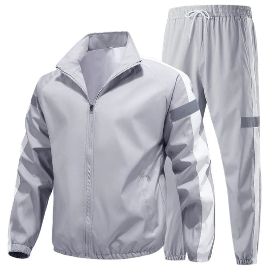 Men’s Reflective Running Tracksuit Set